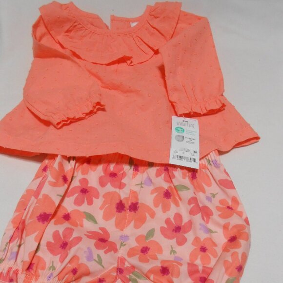 NEW CARTER'S JUST ONE YOU 2 PIECE BABY GIRL OUTFIT MATCHING SET SIZE 3 MONTHS 👶 - Picture 9 of 9
